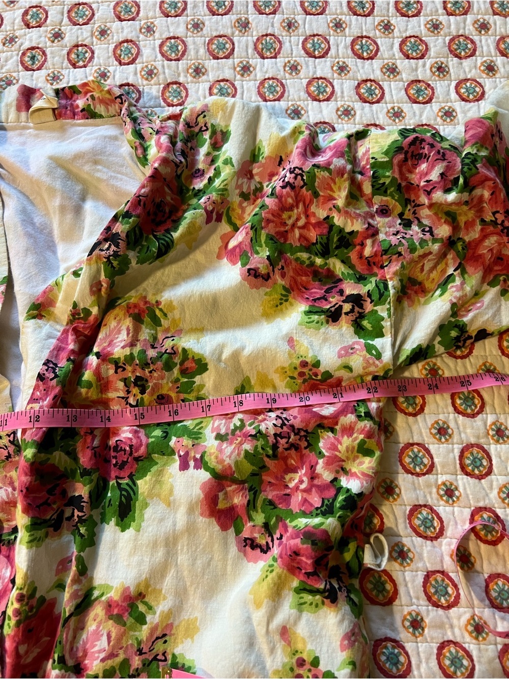 Handmade Floral Cotton Robe size small/medium - Picture 6 of 7